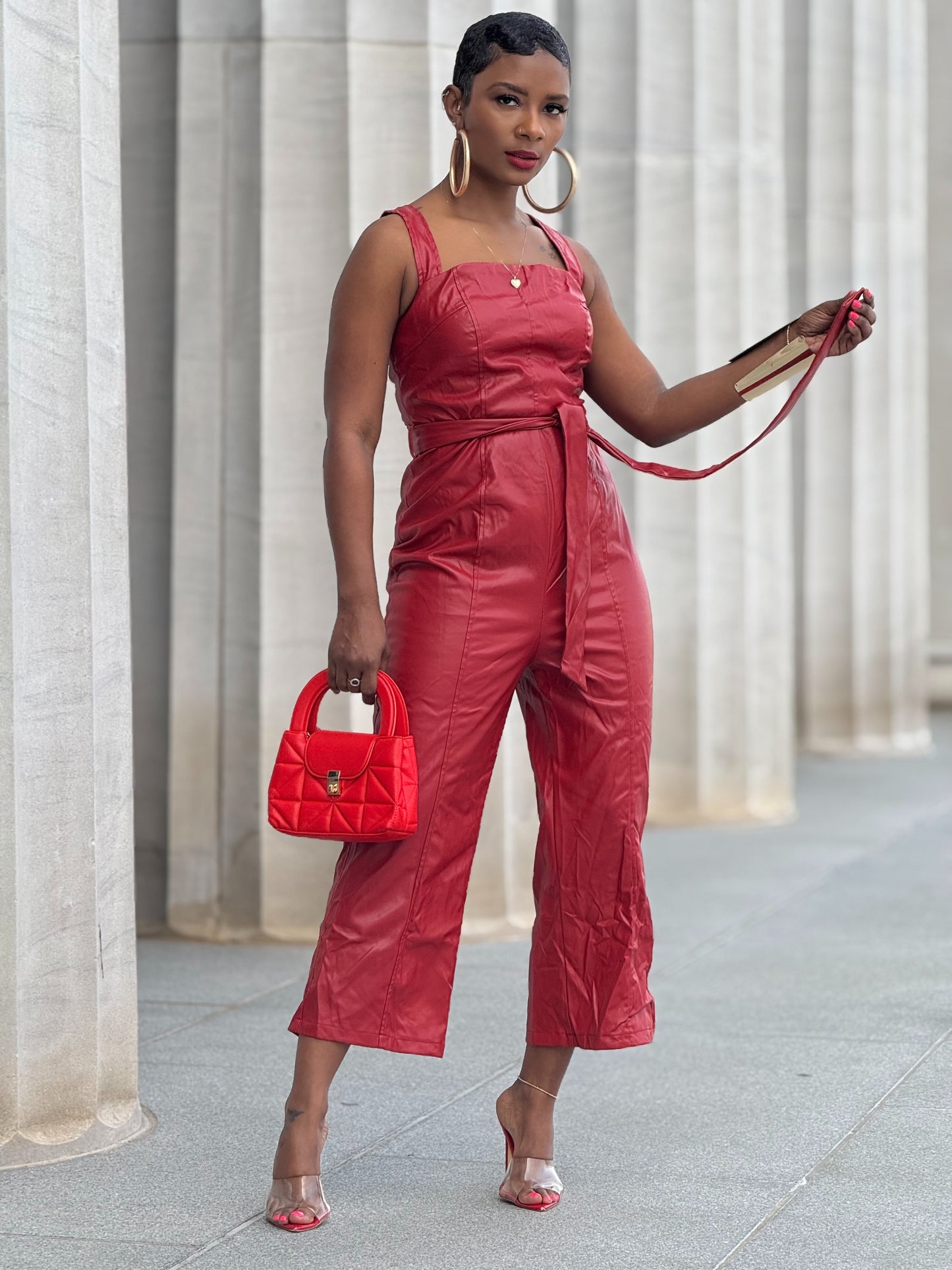 “Holiday Red” Jumpsuit