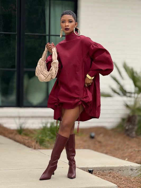 “Wine Down” Tunic Dress (Preorder)