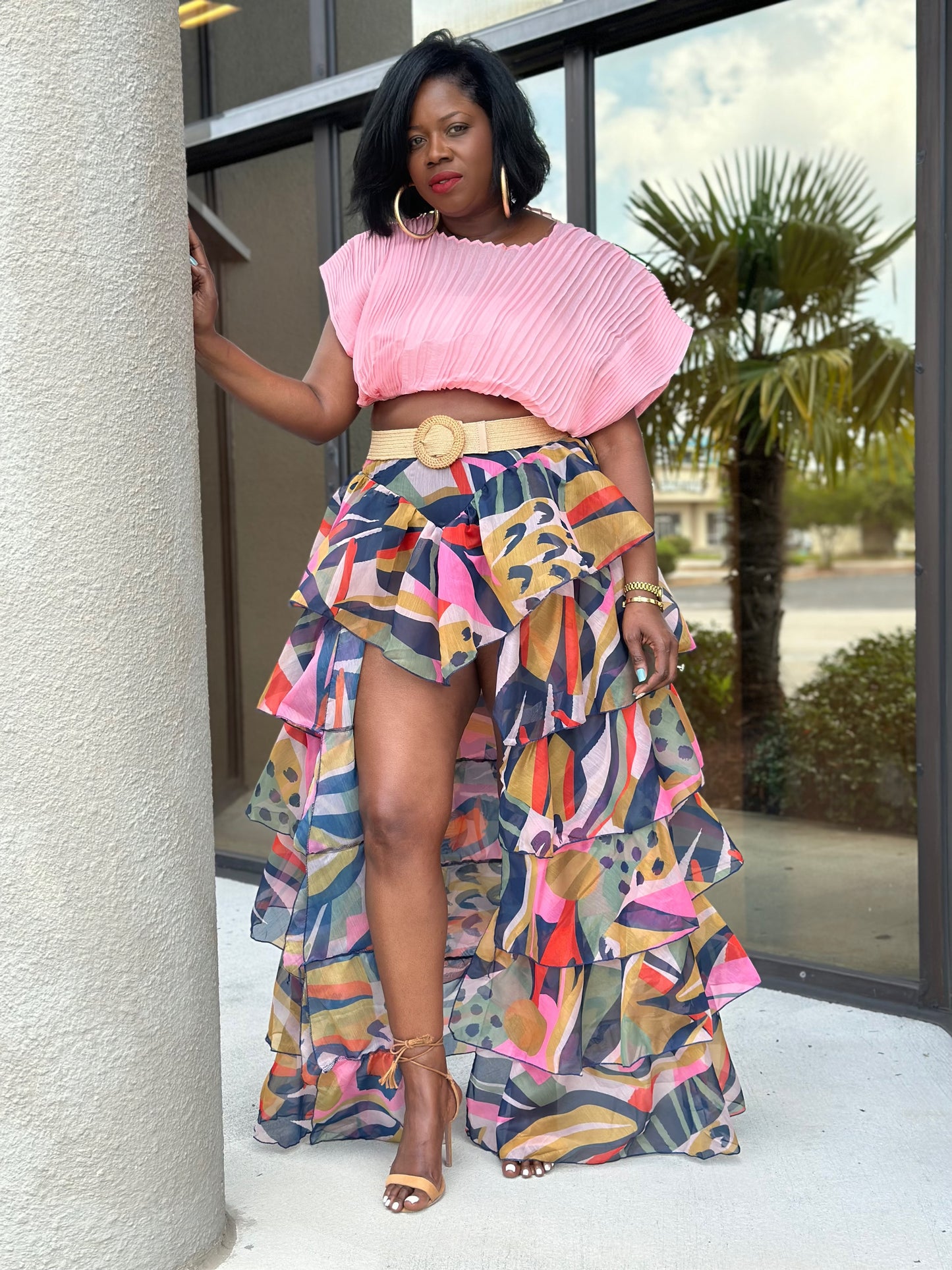 “Carnivale” Ruffled Maxi Skirt (Misses & Curvy)