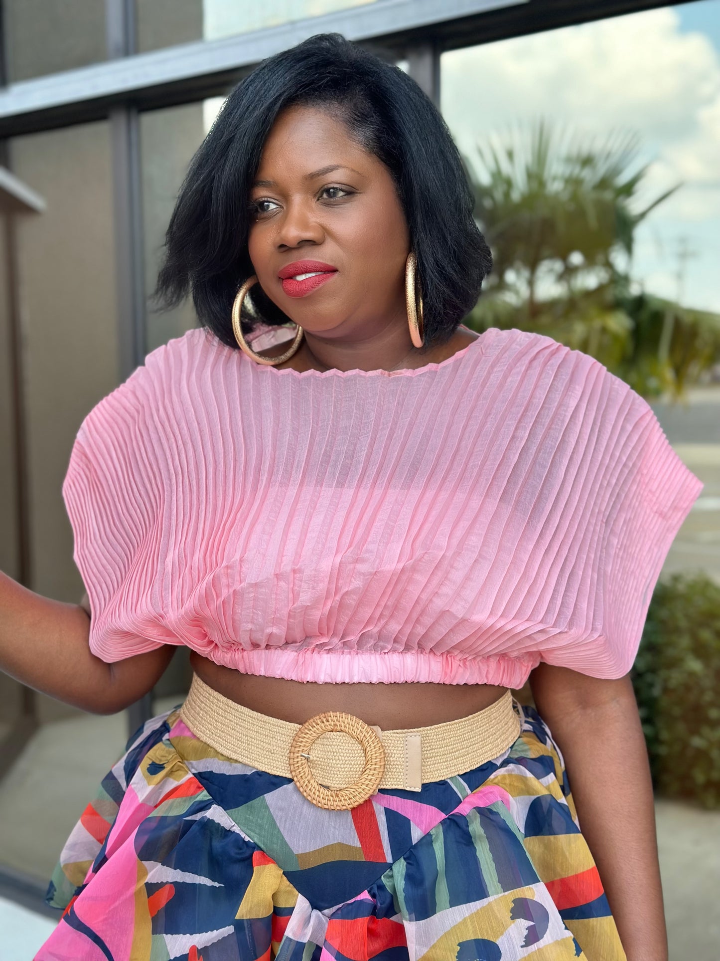 “Pretty Plisse” Pleated Top
