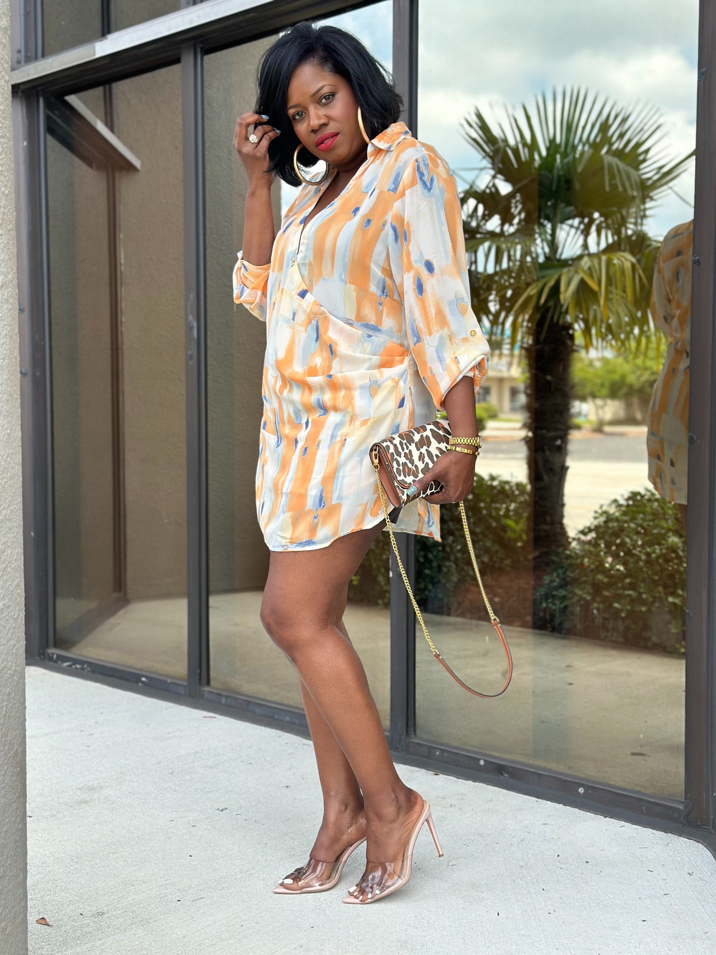 “Color Splash” Shirtdress (Misses & Curvy)