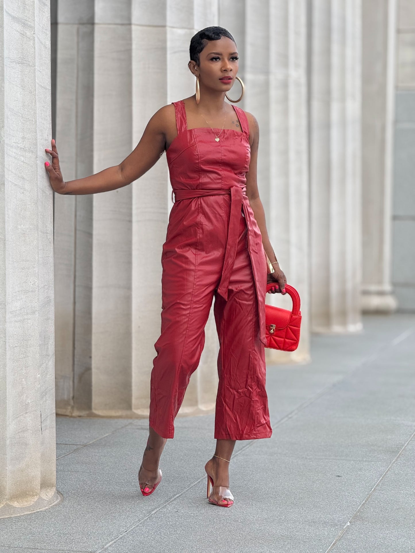 “Holiday Red” Jumpsuit