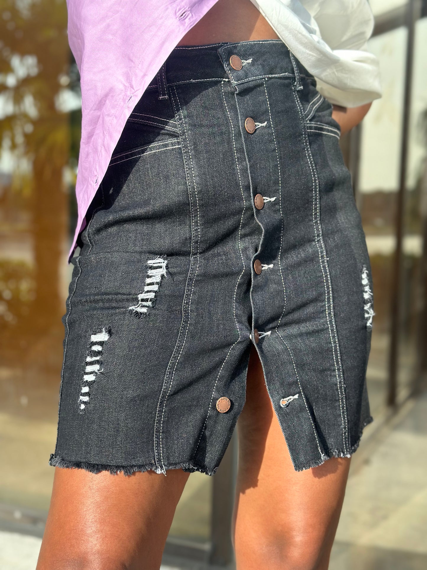 “Denim Duty” Skirt