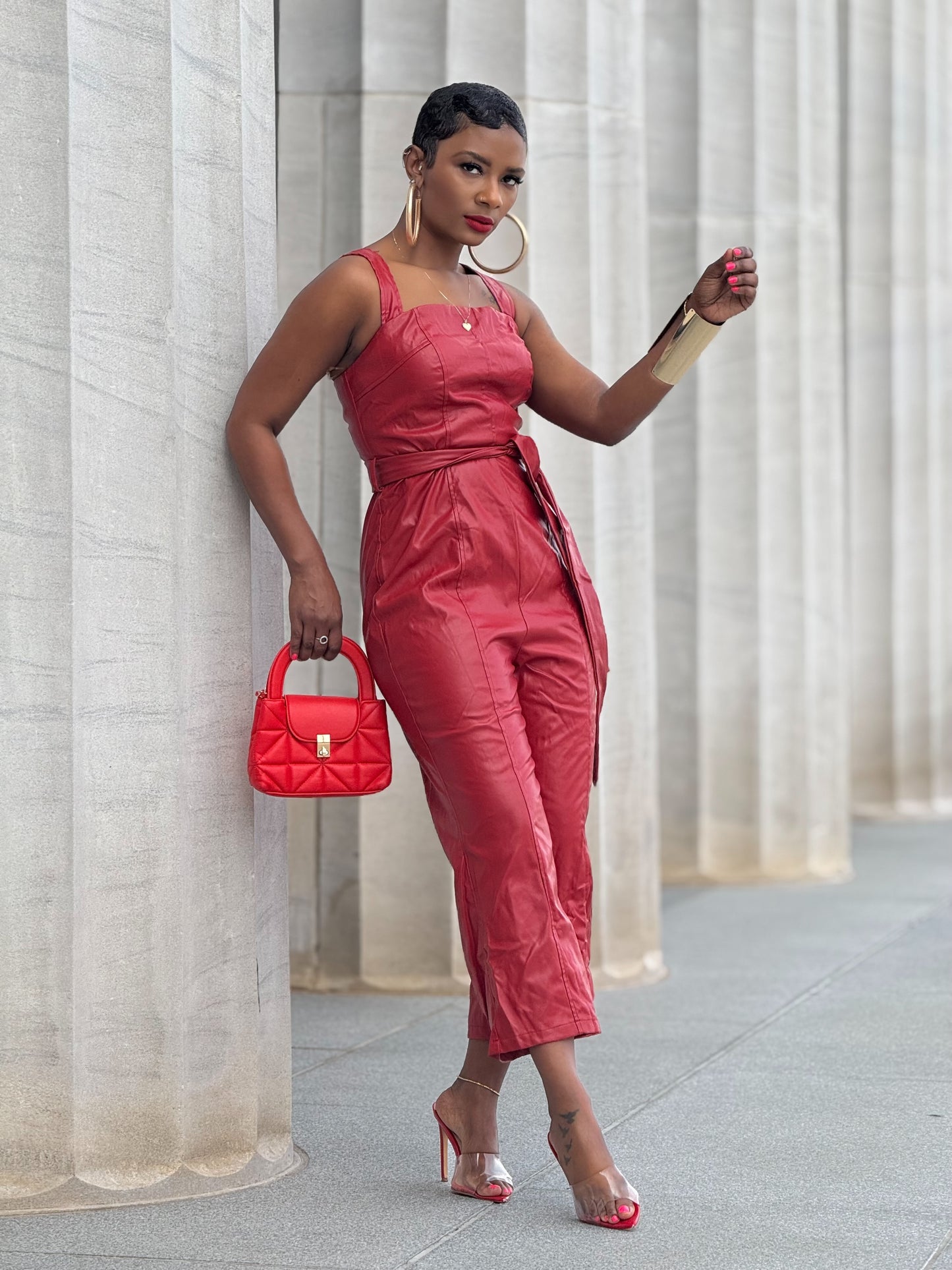 “Holiday Red” Jumpsuit